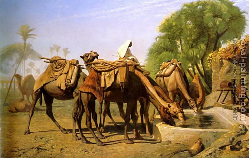 Jean-Leon Gerome : Camels at the Fountain